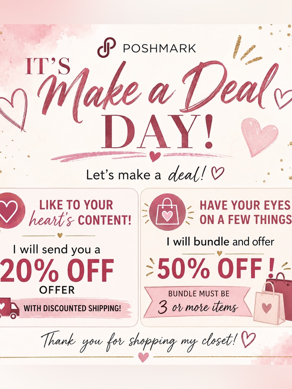 Woot woot 🎉🎊😘 it’s make a deal day